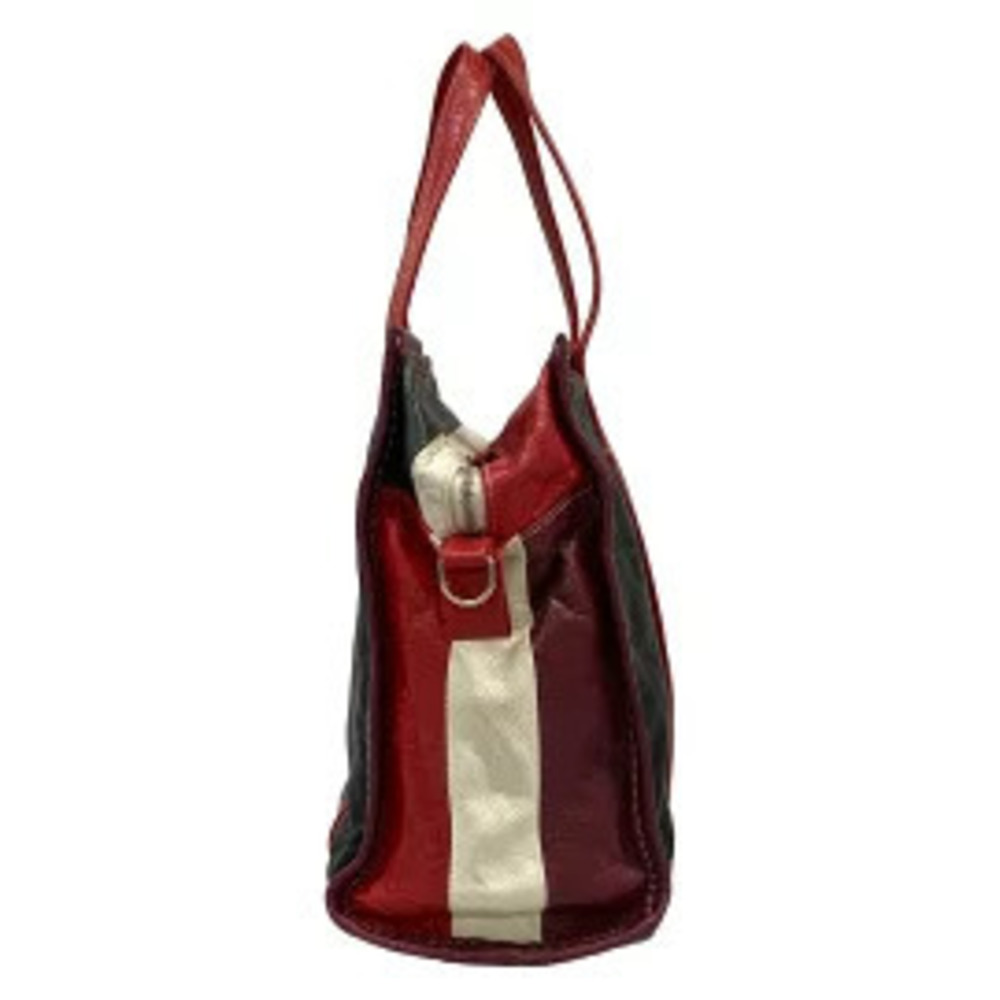 Balenciaga Bazaar Shopper Handbag Bordeaux Purple Black Multi Leather